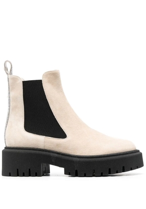 Lorena Antoniazzi 55mm slip-on leather boots - Grey