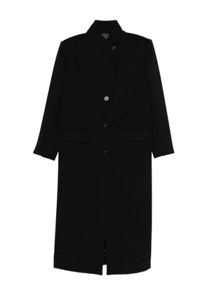 Alberto Biani high-neck single-breasted coat - Black
