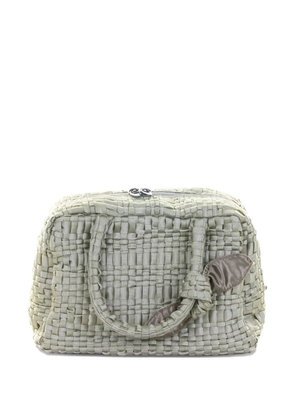 Maria La Rosa woven-texture bow-detail tote bag - Green