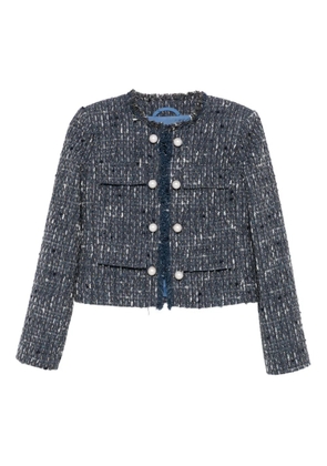 LIU JO bouclé tweed jacket - Blue