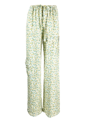 CORMIO floral-print drawstring-waist trousers - Yellow