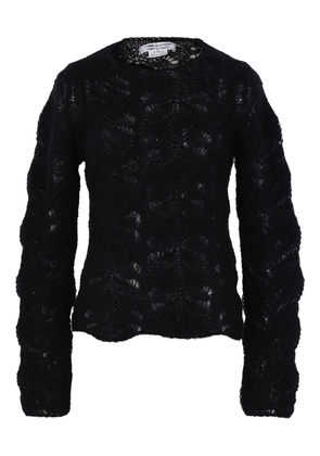 Comme Des Garçons open-work long-sleeve sweater - Black