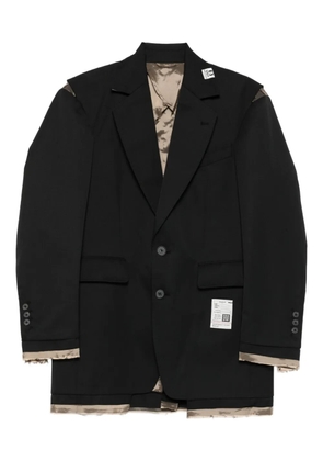 Maison MIHARA YASUHIRO frayed-detail jacket - Black