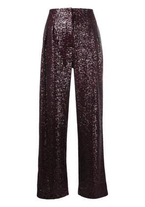 In The Mood For Love sequinned high-waist trousers - Red