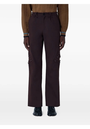 Kiko Kostadinov rivet leg trousers - Brown