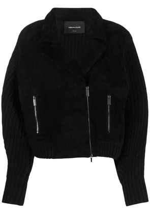 Fabiana Filippi zip-up suede jacket - Black