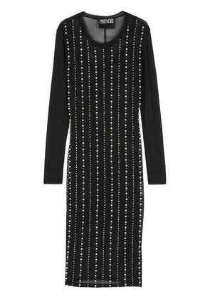 Versace Jeans Couture faux-pearl midi dress - Black
