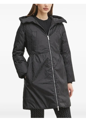 Armani Exchange logo-print hooded jacket - Black