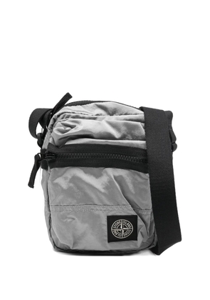 Stone Island zip logo-patch messenger bag - Grey