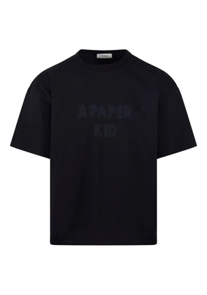 A Paper Kid logo print T-shirt - Black