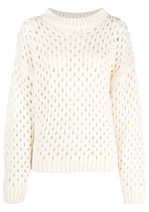 Alysi open-knit crew neck jumper - Neutrals