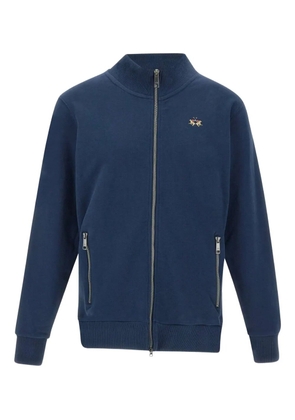 La Martina high-neck zip-front sweatshirt - Blue