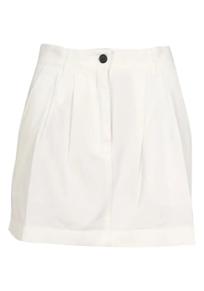 Department 5 button pleated skirt - White