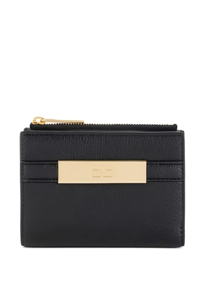 Elisabetta Franchi logo-plaque zip-fastening wallet - Black