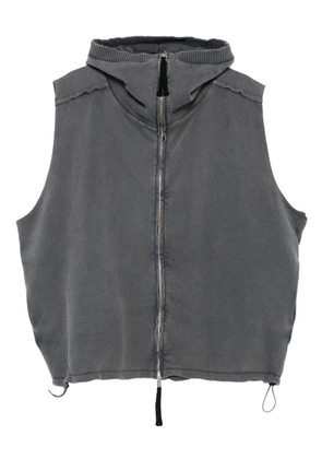 Thom Krom hooded zip-up vest - Grey