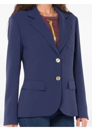 Elisabetta Franchi logo-embroidered blazer - Blue
