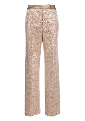 Peserico sequinned straight-leg trousers - Gold