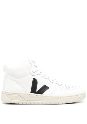 VEJA V-10 high-top leather sneakers - White