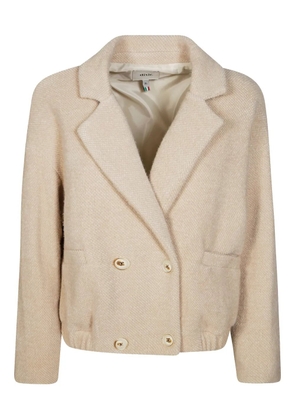 DIXIE double-breasted short coat - Neutrals