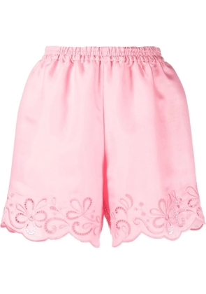 Boutique Moschino lace-trimmed shorts - Pink