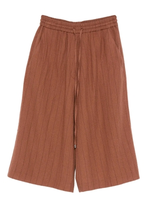 Alysi pinstripe drawstring shorts - Brown