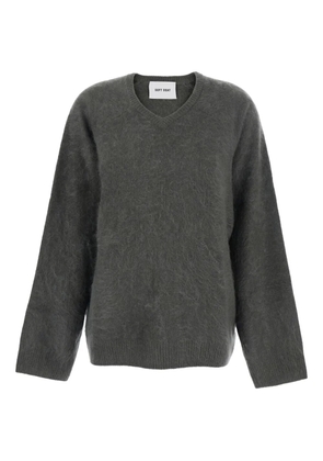 Soft Goat V-neck long-sleeve sweater - Grey
