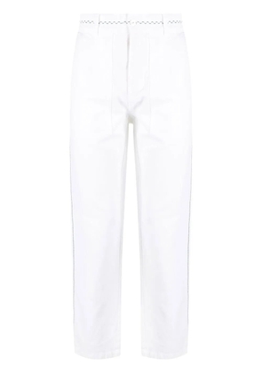 Nick Fouquet embroidered straight-leg trousers - White