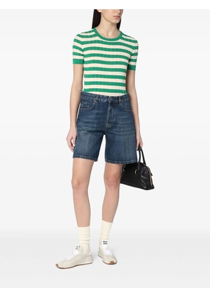 Roberto Collina striped ribbed t-shirt - Green