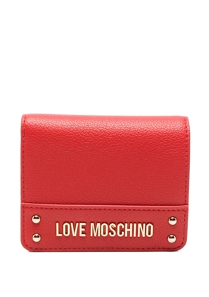 Love Moschino logo-plaque wallet - Red