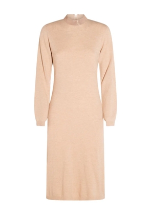 Fabiana Filippi high-neck long-sleeve dress - Neutrals