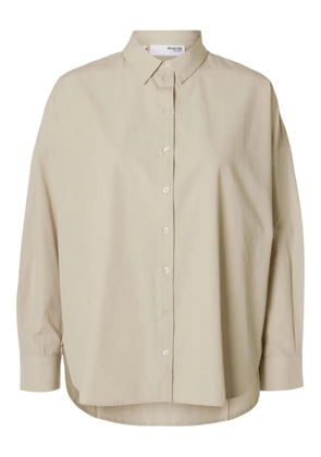 SELECTED organic cotton shirt - Neutrals