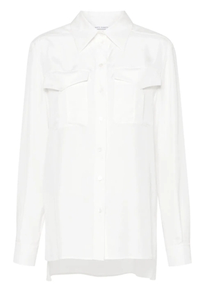 Alberta Ferretti poplin silk shirt - White