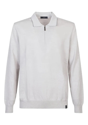 Fay zip-collar polo shirt - Grey