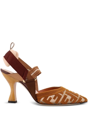 FENDI Colibrì pointed-toe straps pumps - Brown