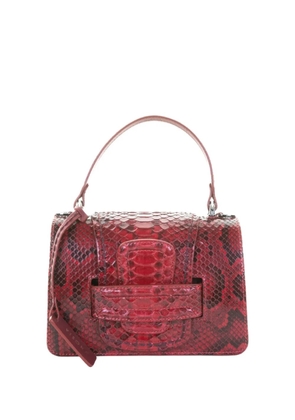 VISONA` leather clutch bag - Red