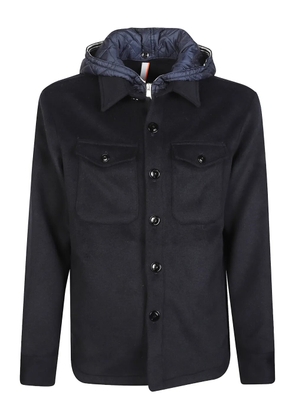 PMDS quilted hooded shirt - Blue