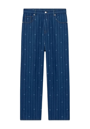 Drôle De Monsieur pinstriped jeans - Blue