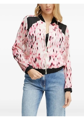 LIU JO abstract-print bomber jacket - Pink