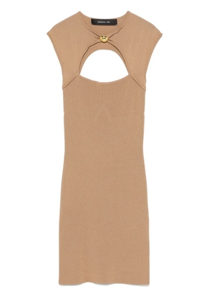 Federica Tosi cut-out mini dress - Brown