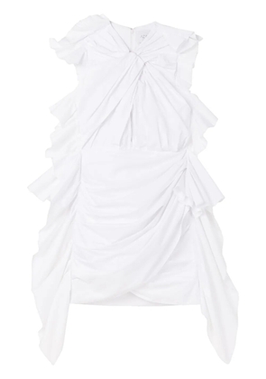AZ FACTORY Calla Lily draped minidress - White