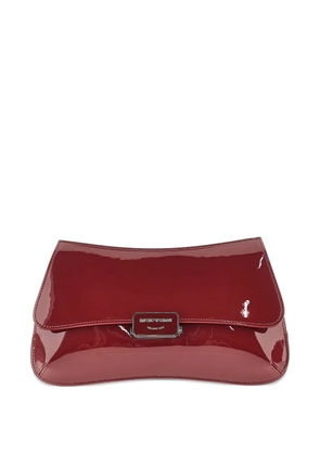 Emporio Armani logo-plaque clutch bag - Red