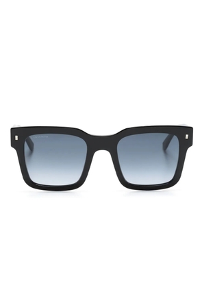 DSQUARED2 EYEWEAR logo-plaque square-frame sunglasses - Black