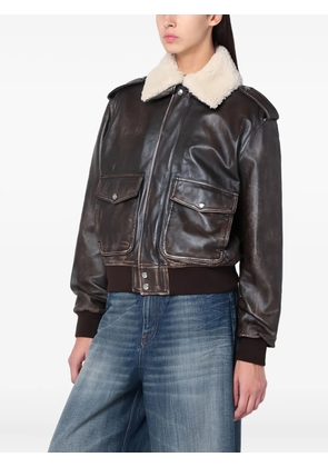 Halfboy leather bomber jacket - Black