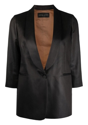 Fabiana Filippi single-breasted cotton blazer - Black