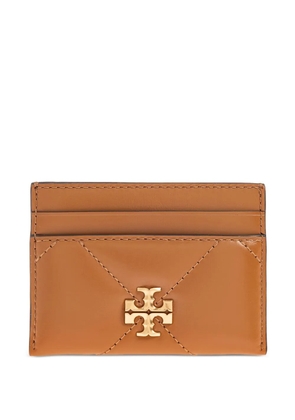 Tory Burch Kira quilted-logo cardholder - Brown