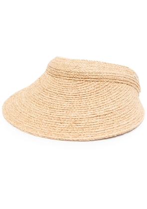 Helen Kaminski interwoven raffia visor - Neutrals