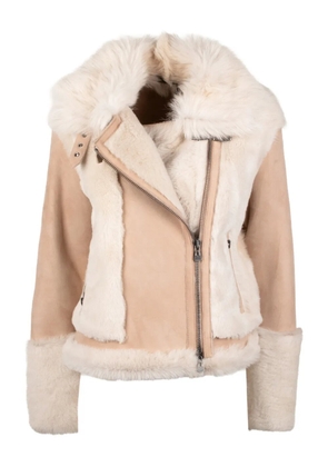 HiSO Soul shearling panelled jacket - Neutrals