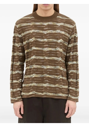 Brain Dead cotton textured sweatshirt - Brown