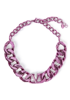 Valentino Garavani VLogo Signature curb-chain necklace - Pink