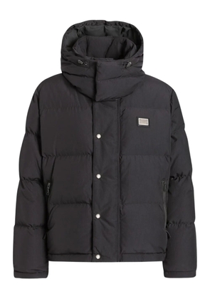 Dolce & Gabbana hooded puffer jacket - Grey